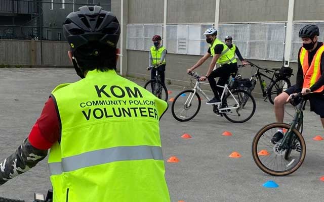 KOM CPC Volunteer Participating In VPD Bike Trainin